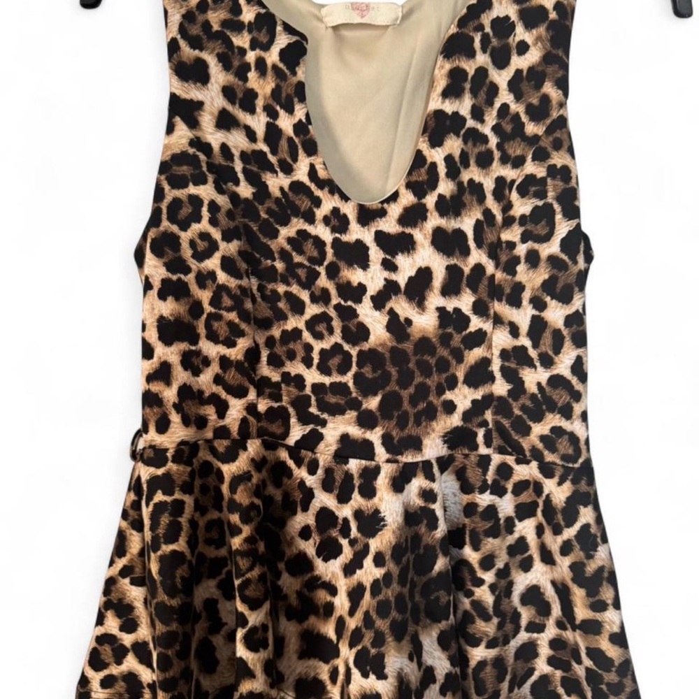 Juniors Size Large Leopard Print Sleeveless
